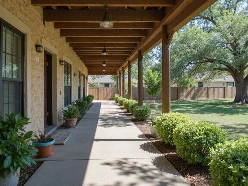 A garden style apartment community